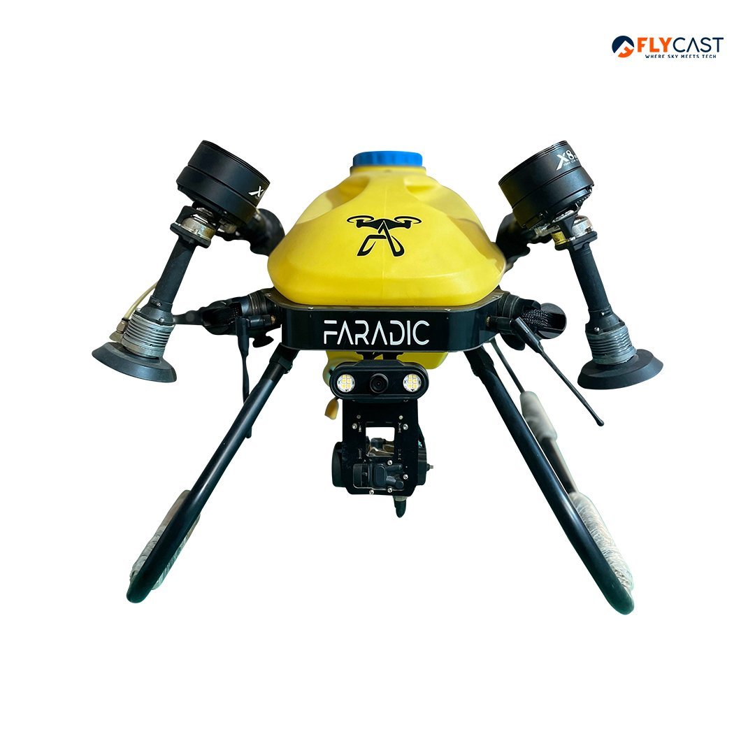 Faradic agriculture drone with arms folded