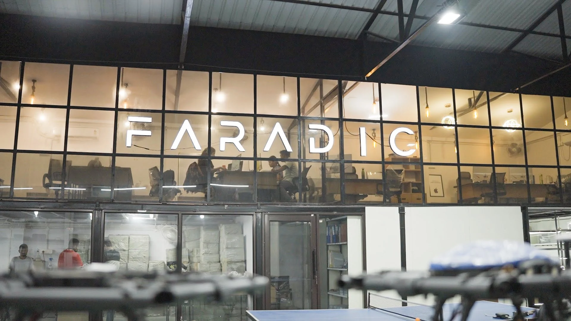 Faradic workshop with agricultural drone platforms