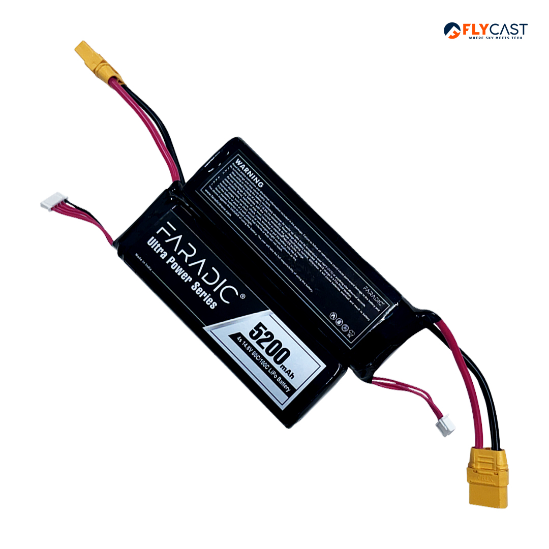 FARADIC 5200mAh 4S 14.8V 120C LiPo Battery – High-Performance FPV 4S Battery for Drones