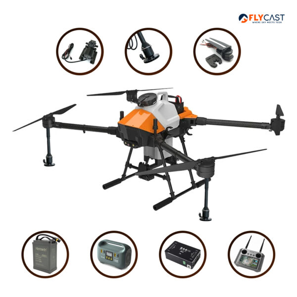 Flycast EFT 20L Agricultural Sprayer Drone for Bengal Farmland